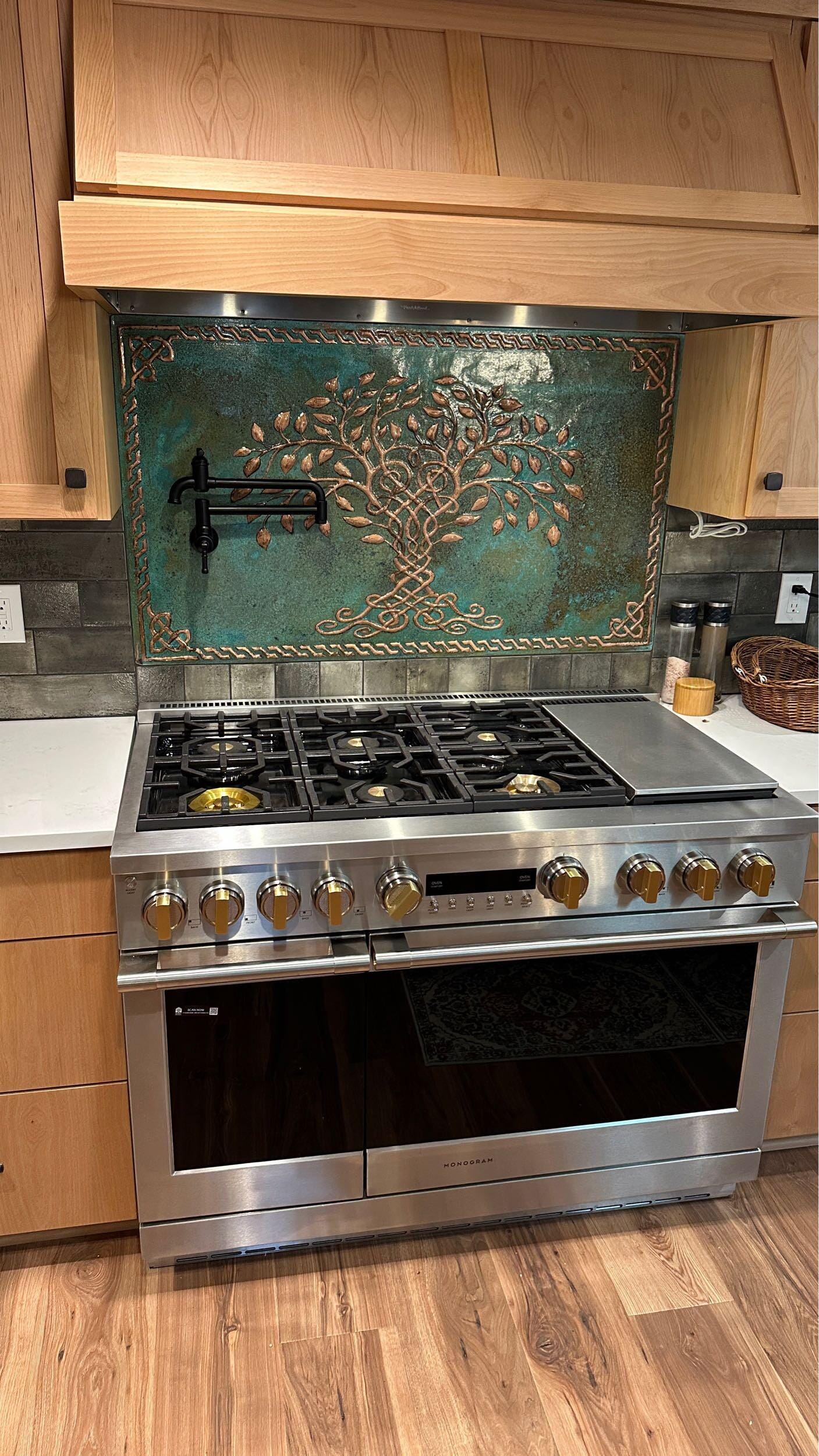 Green Tree of Life Copper Backsplash - Natuross