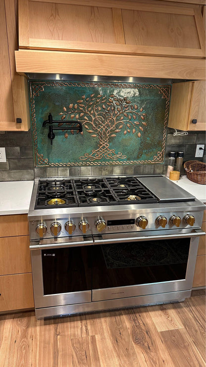 Green Tree of Life Copper Backsplash - Natuross