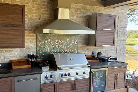 Scottish Thistle Copper Backsplash — Green Copper - Natuross