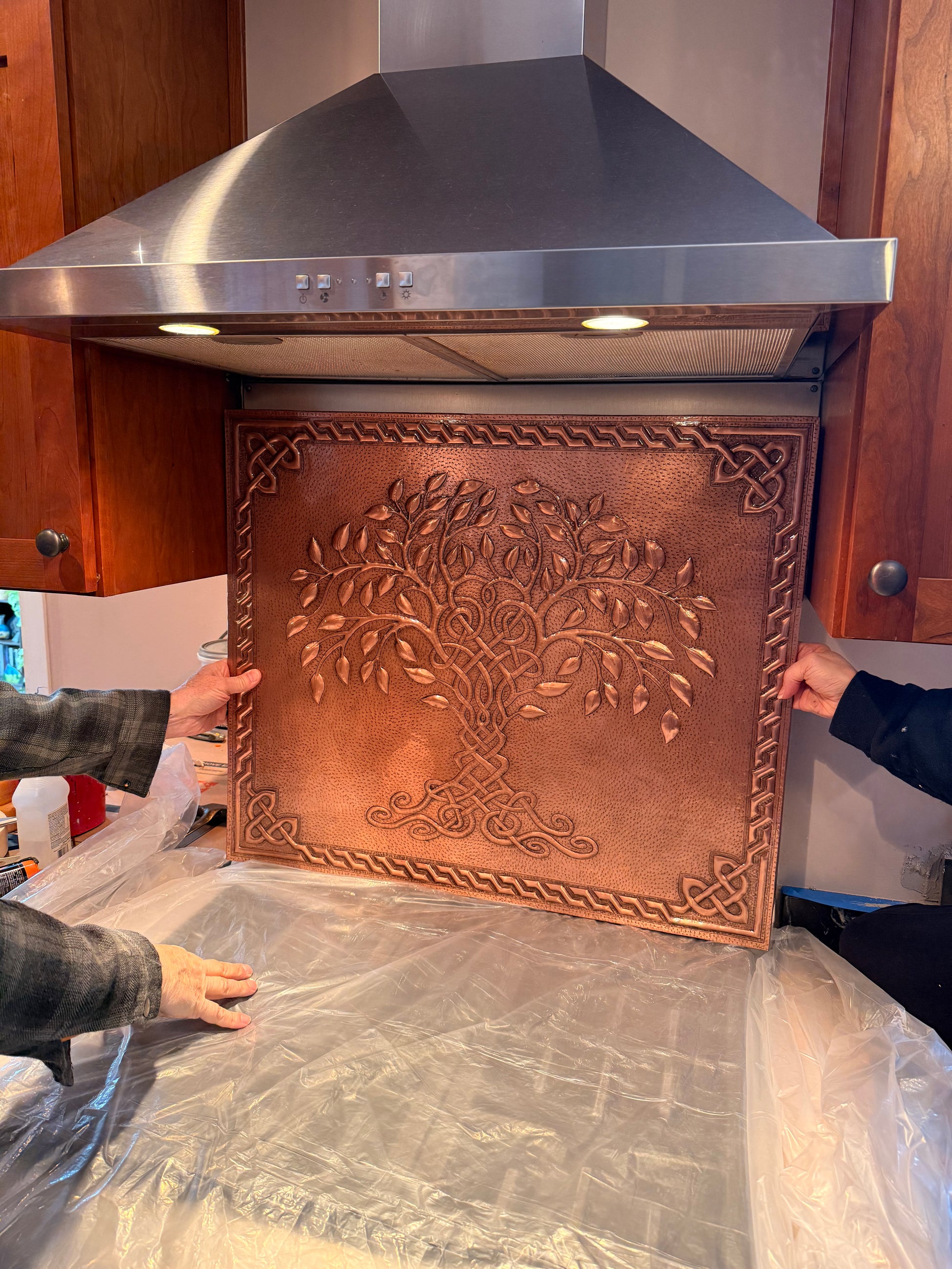 Copper Tree of Life Backsplash - Natuross