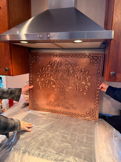 Copper Tree of Life Backsplash - Natuross