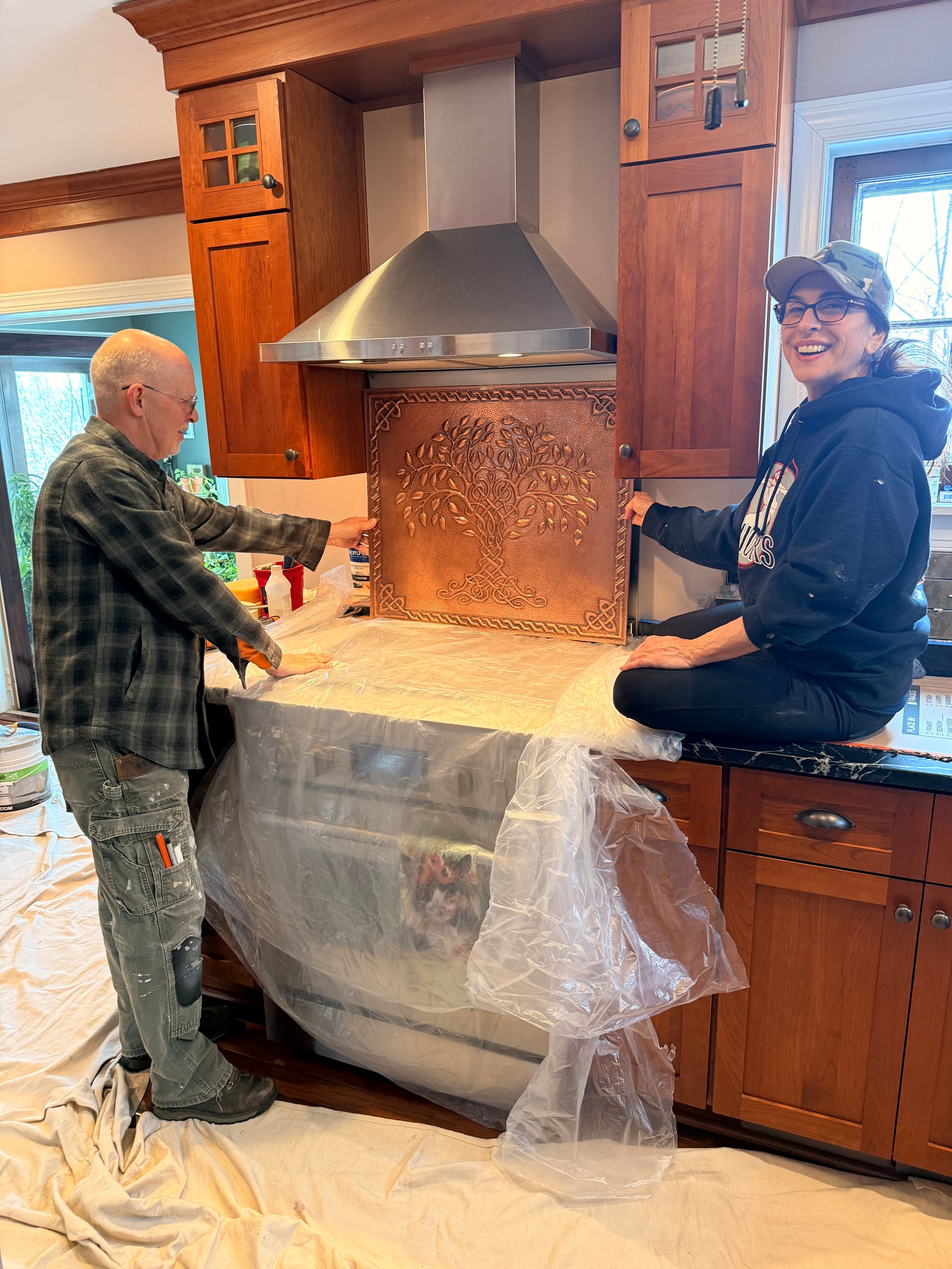 Copper Tree of Life Backsplash - Natuross