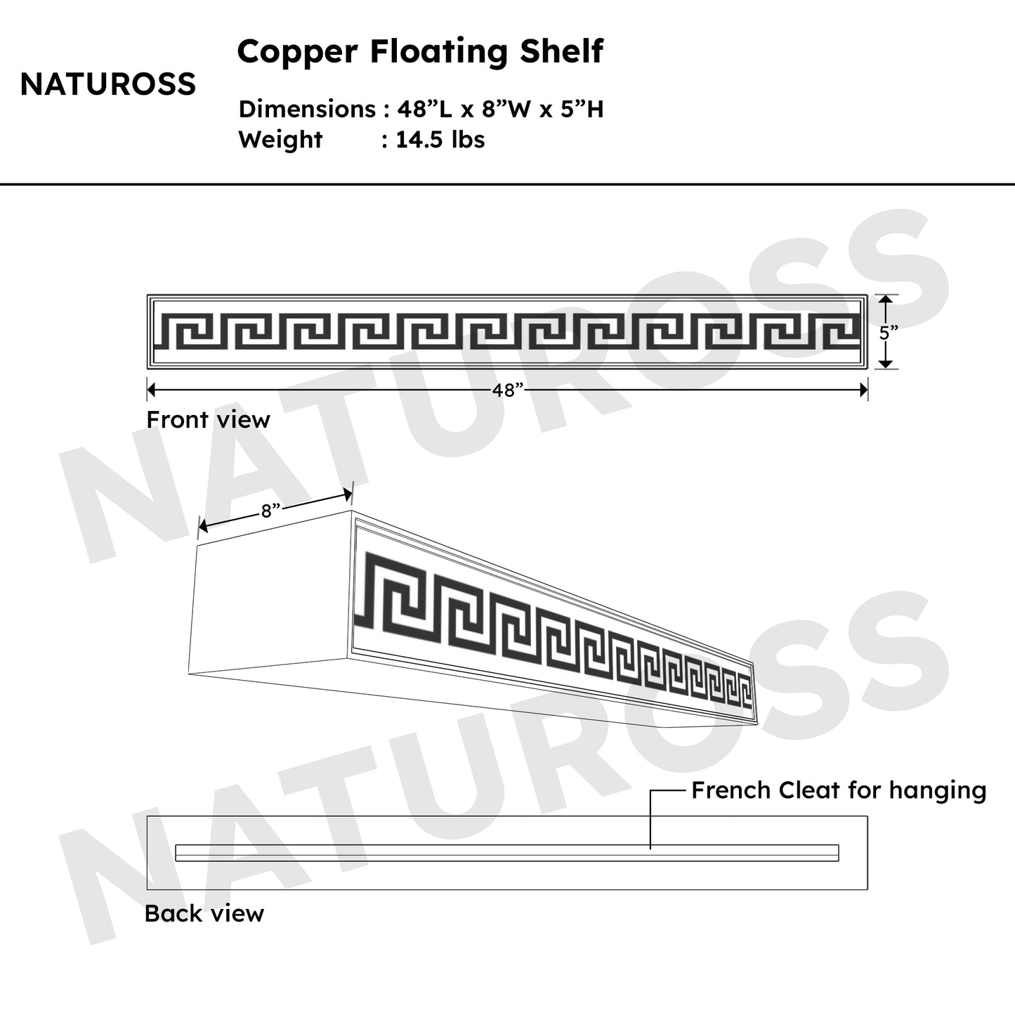Copper Floating Shelf