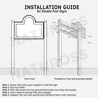 Double Post Sign