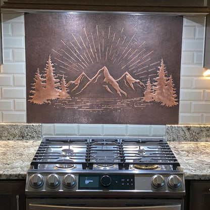 Brown Mountain Sunrise Copper Backsplash