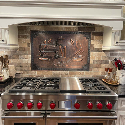 Letter Monogram with Celtic Knot Border Backsplash Tile