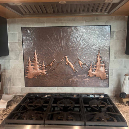 Brown Mountain Sunrise Copper Backsplash