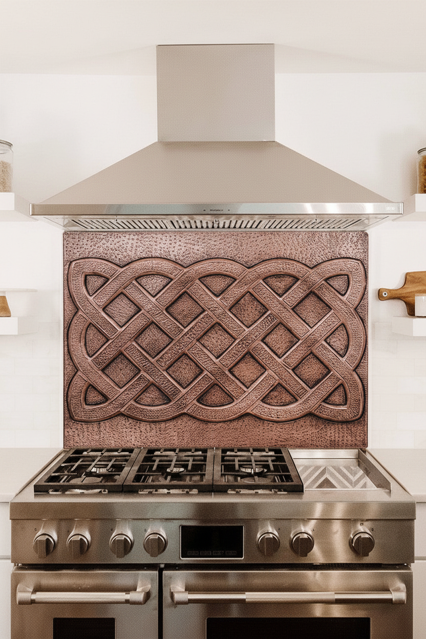 Kitchen Backsplash Celtic Sailors Knot - close-up front view