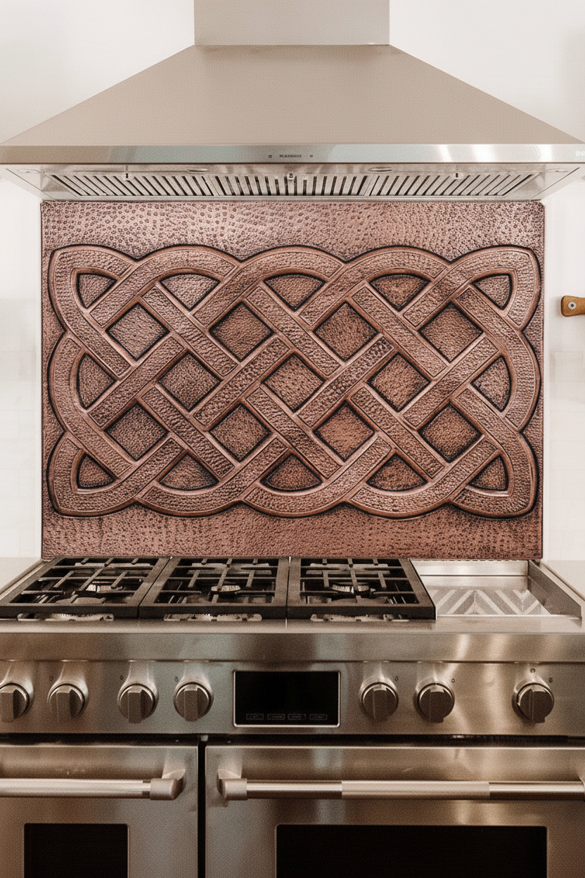 Kitchen Backsplash Celtic Sailors Knot - close-up front view