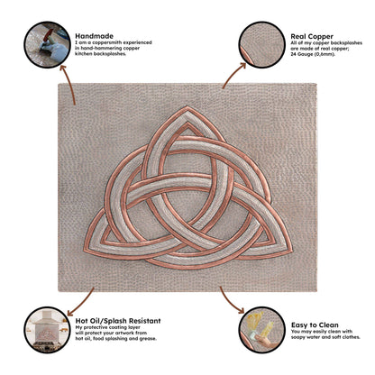 Triquetra Copper Backsplash Tile