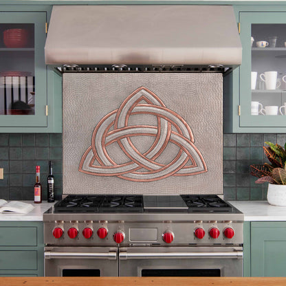 Triquetra Copper Backsplash Tile