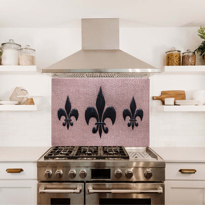 Fleur de Lys Copper Kitchen Backsplash Tile