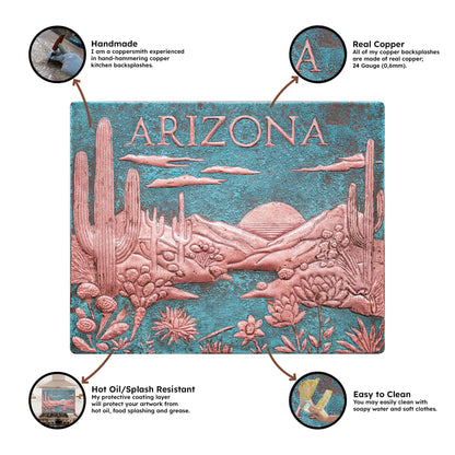 Arizona Desert Scene Kitchen Backsplash Tile