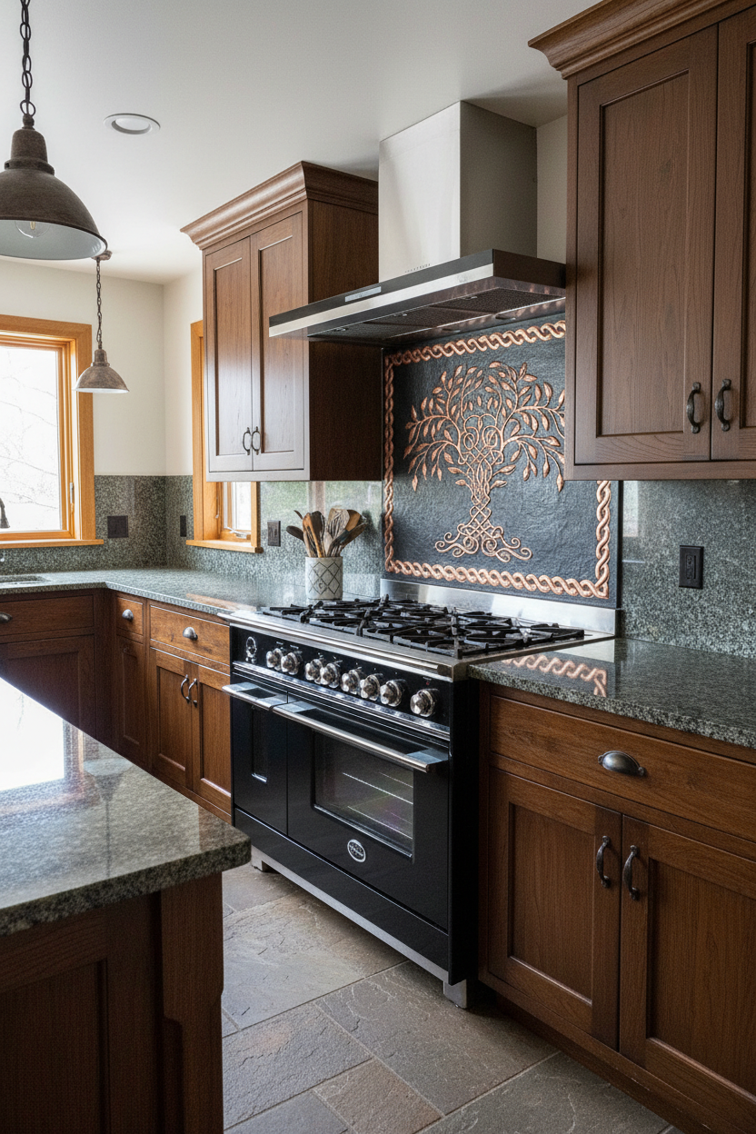 Kitchen Backsplash Tree of Life Celtic Border - Celtic kitchen