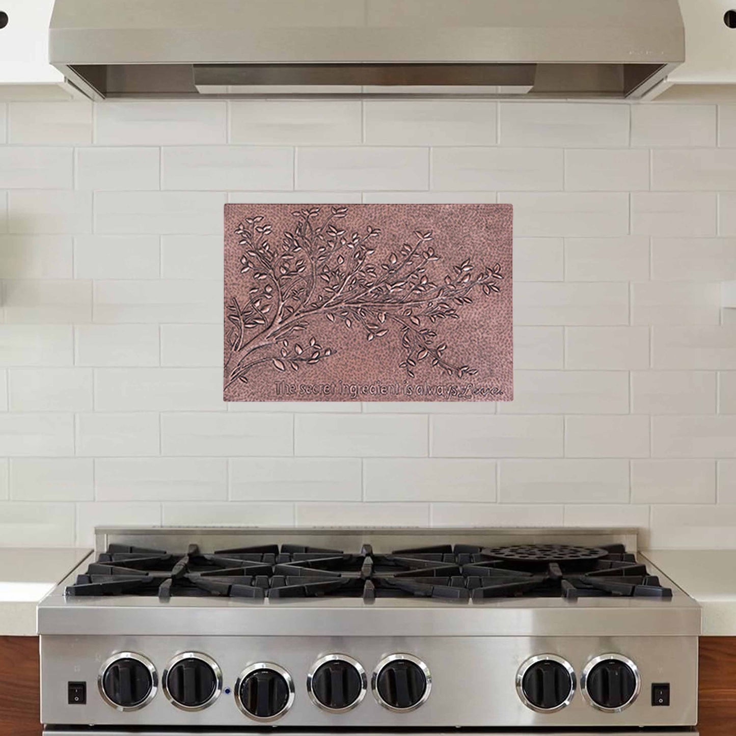 Tree Branches Copper Kitchen Backsplash Tile 15"x21.8" - Natuross