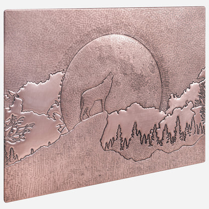 Howling Wolf Scene Copper Kitchen Backsplash