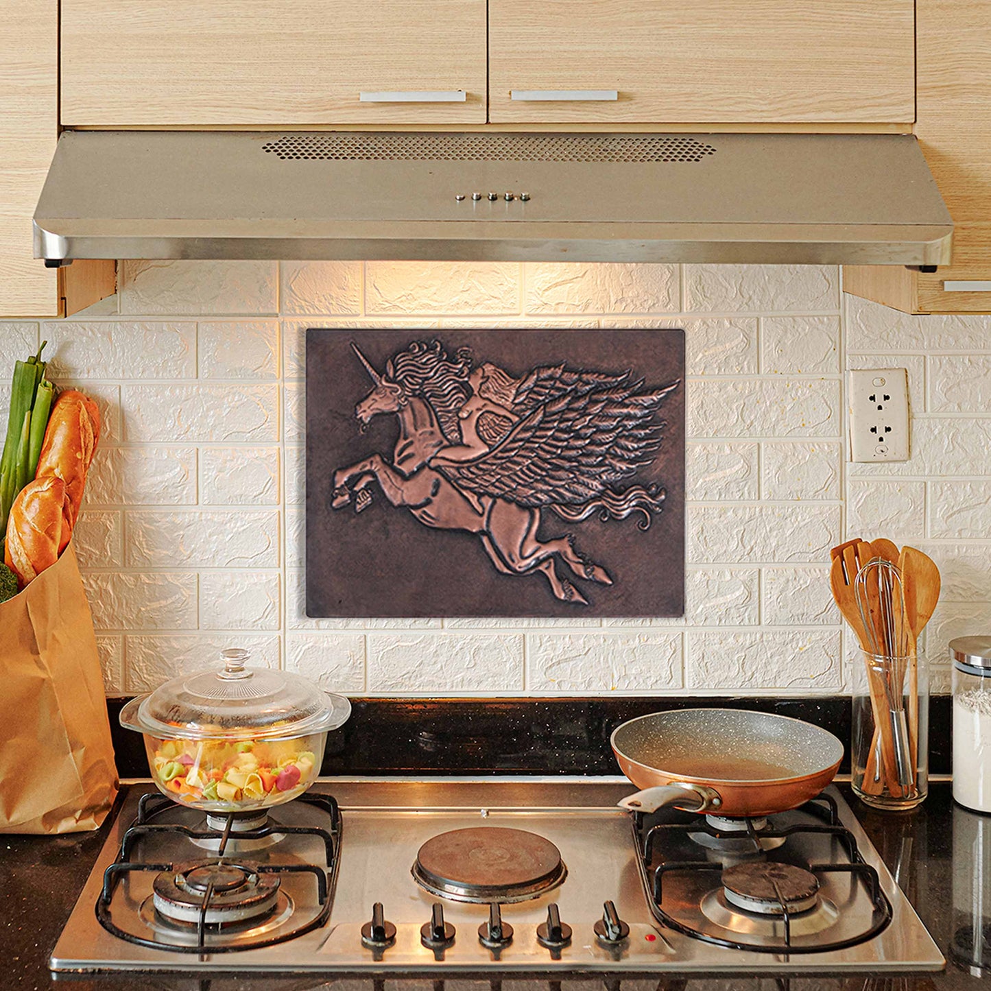 Pegasus Copper Wall Art 11.8x15.8" Brown - Natuross