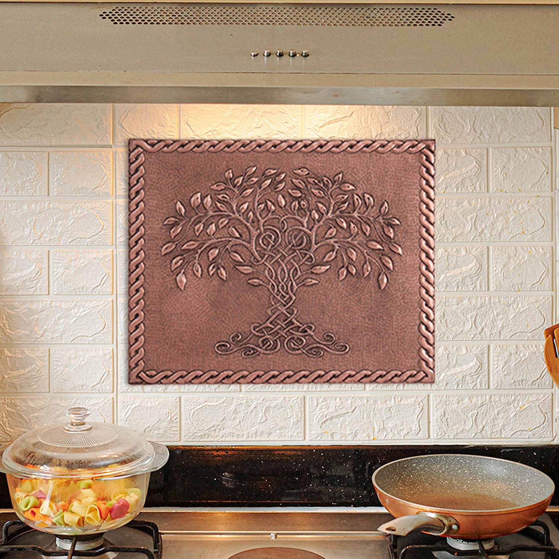 Copper Tree of Life with Celtic Knot Kitchen Backsplash 17.7"x23.6" - Natuross