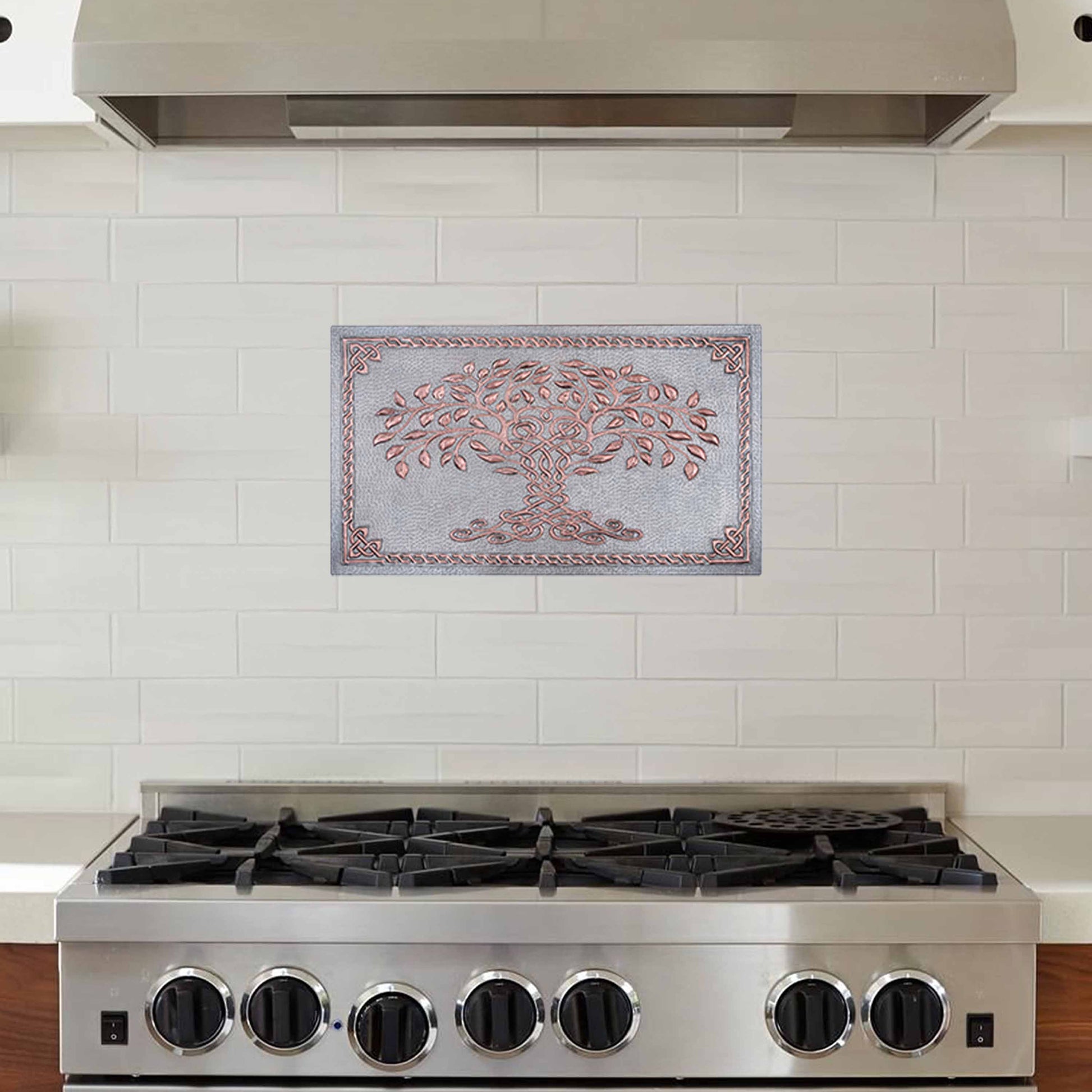 Tree of Life Copper Kitchen Backsplash 17.5"x30" - Natuross