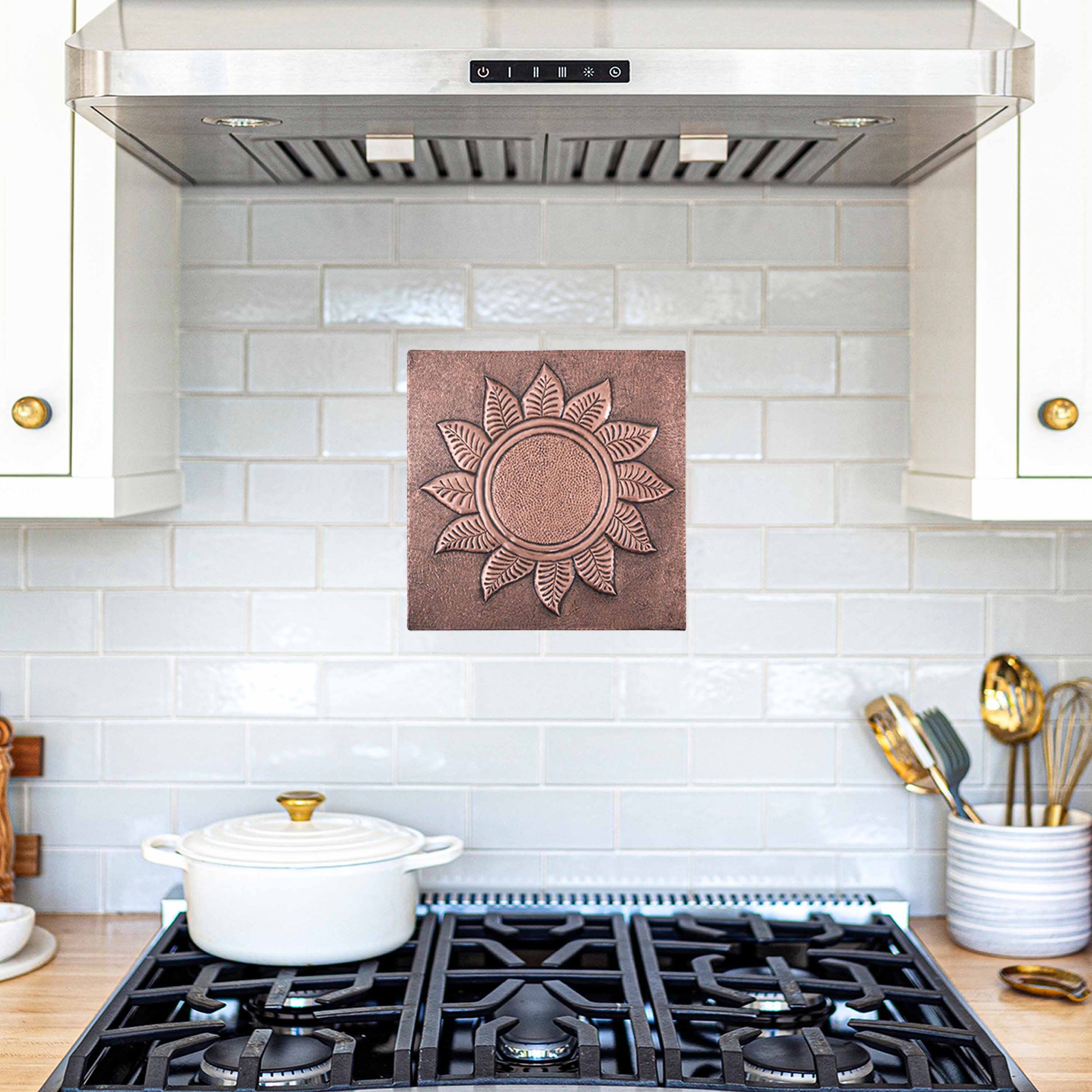 Sunflower Copper Wall Art 13.7"x13.7" - Natuross