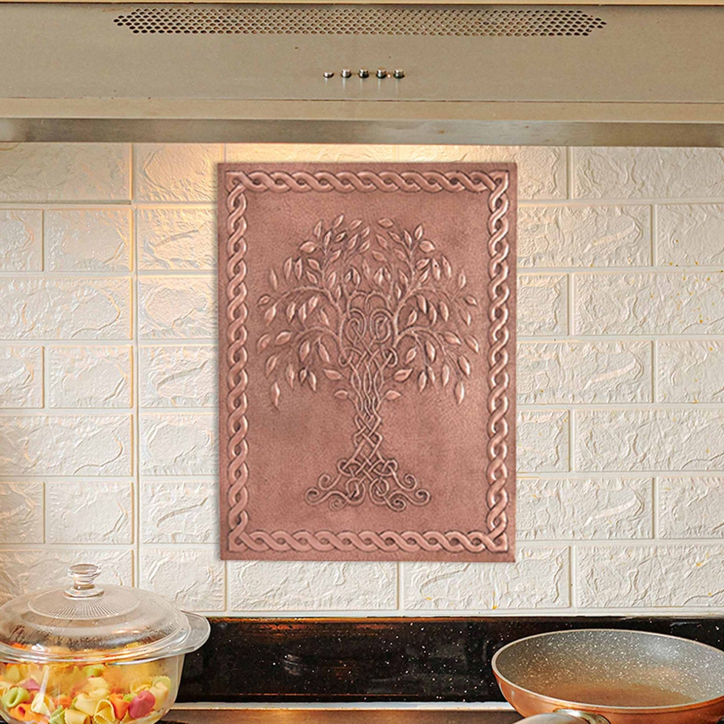 Copper Tree of Life with Celtic Knot Kitchen Backsplash 31.6"x23.6" - Natuross