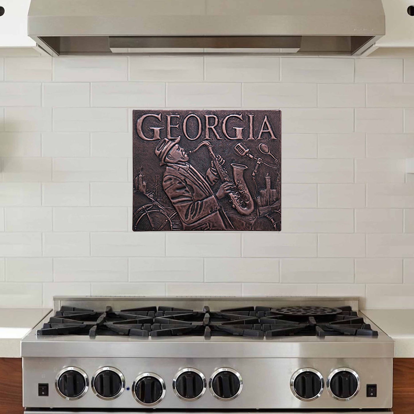 Georgia Copper Wall Art 11.9x14.6" Brown Patina - Natuross