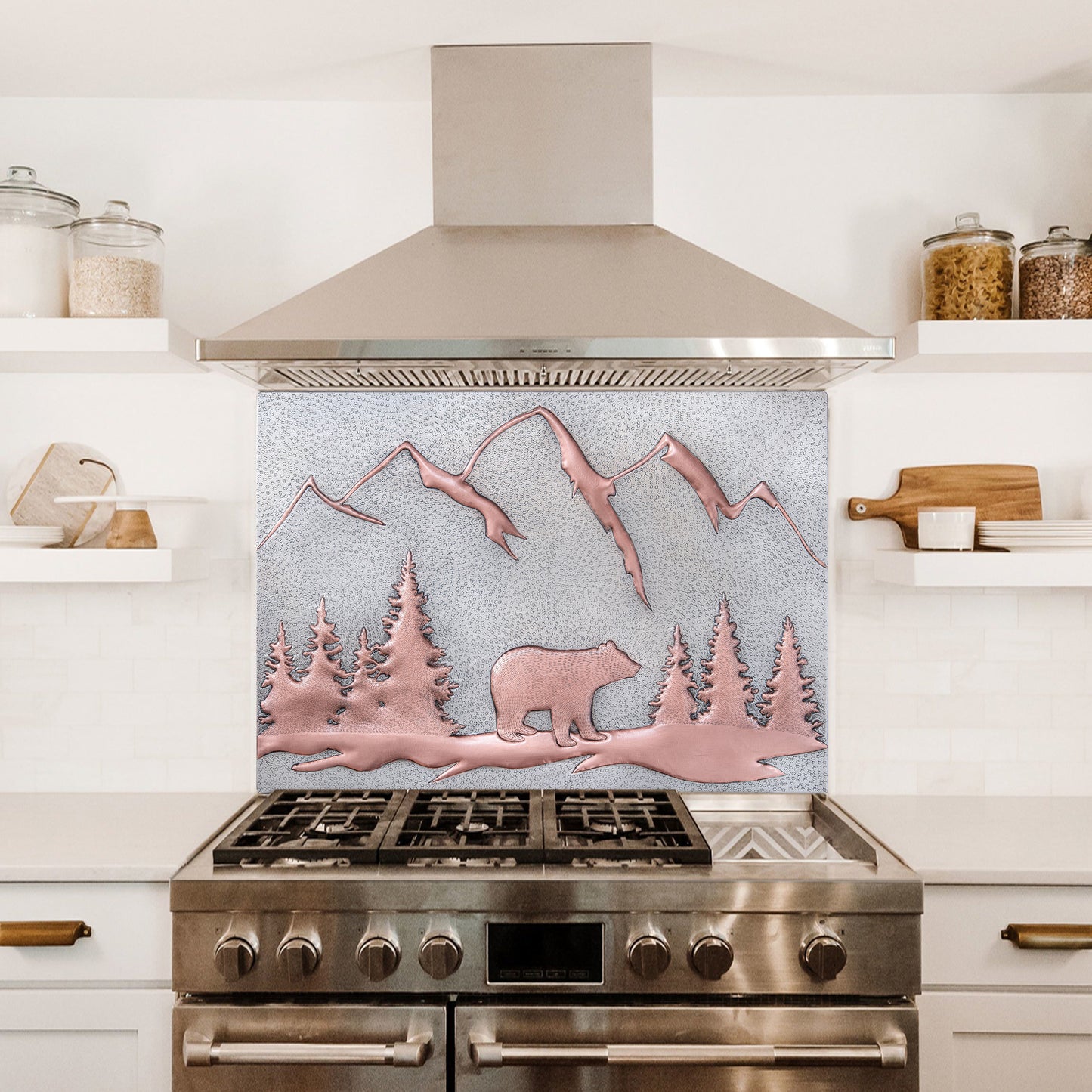Gray & Copper Bear Backsplash