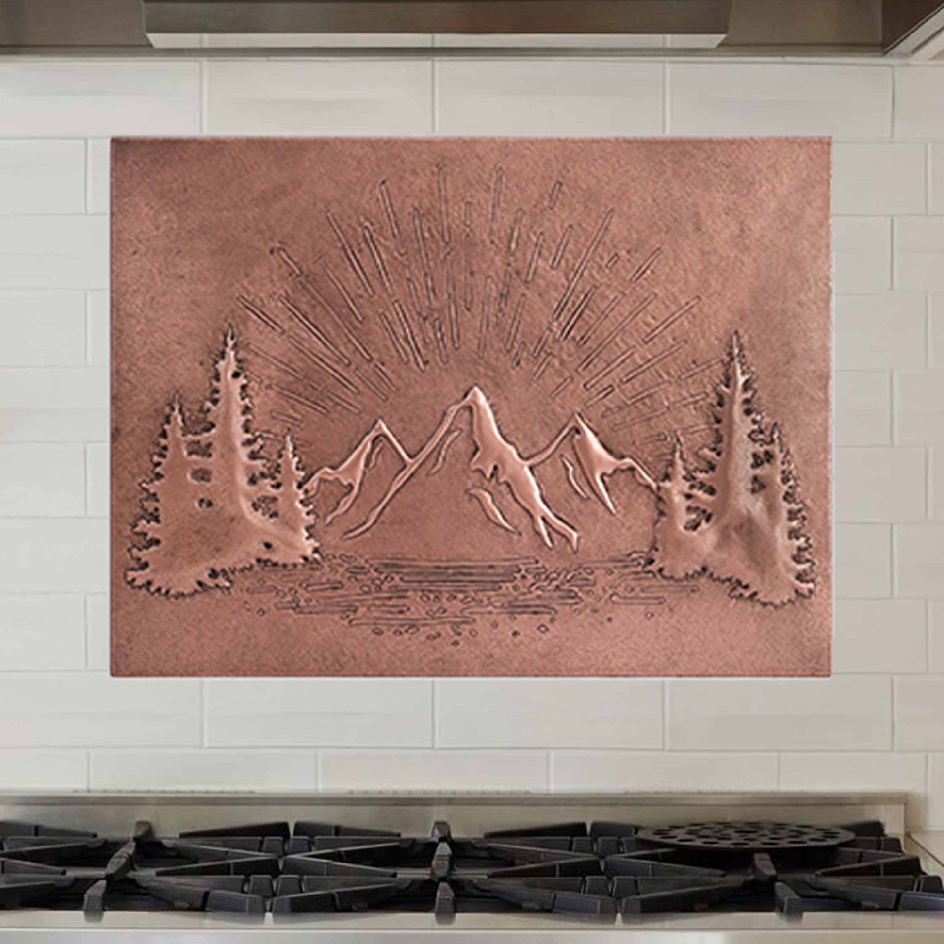 Copper Mountain Scene Kitchen Backsplash 17.7"x30" - Natuross