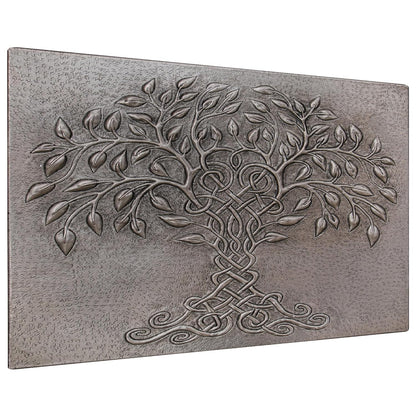 Tree of Life Copper Backsplash in Silver Finish