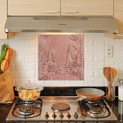 Copper Deer Family Art Tile 24"x24" - Natuross