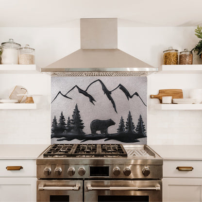 Copper Backsplash( Bear Scene, Gray&Black Color)