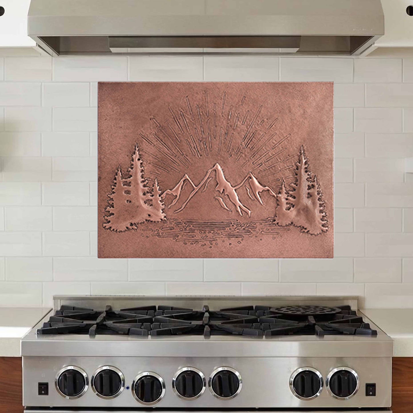 Copper Mountain Scene Kitchen Backsplash 23.7"x31.6" - Natuross