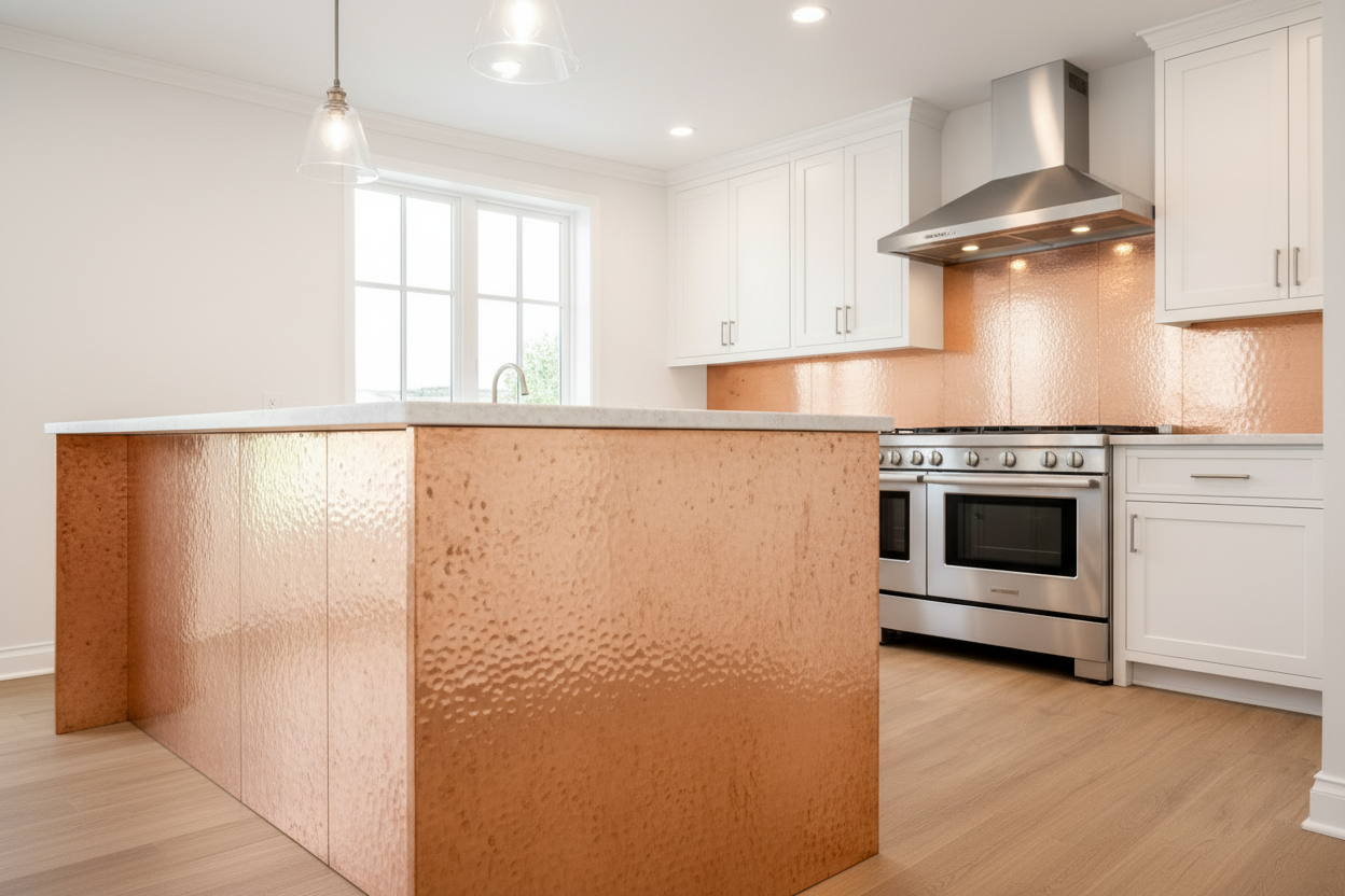 Kitchen Island Panel — Fine Hammer Texture