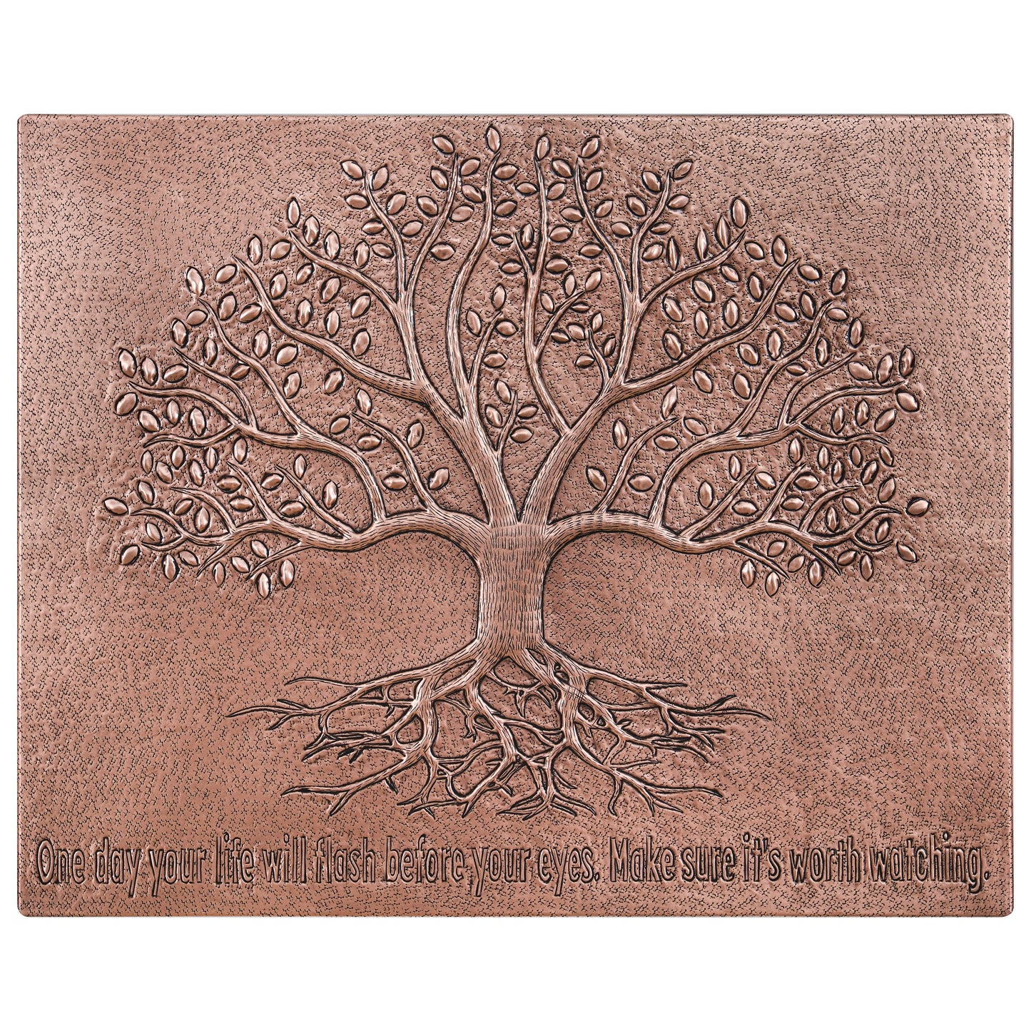 Copper Tree With Roots Backsplash | Handmade Symbolic Copper Kitchen Backsplash Panel - Natuross