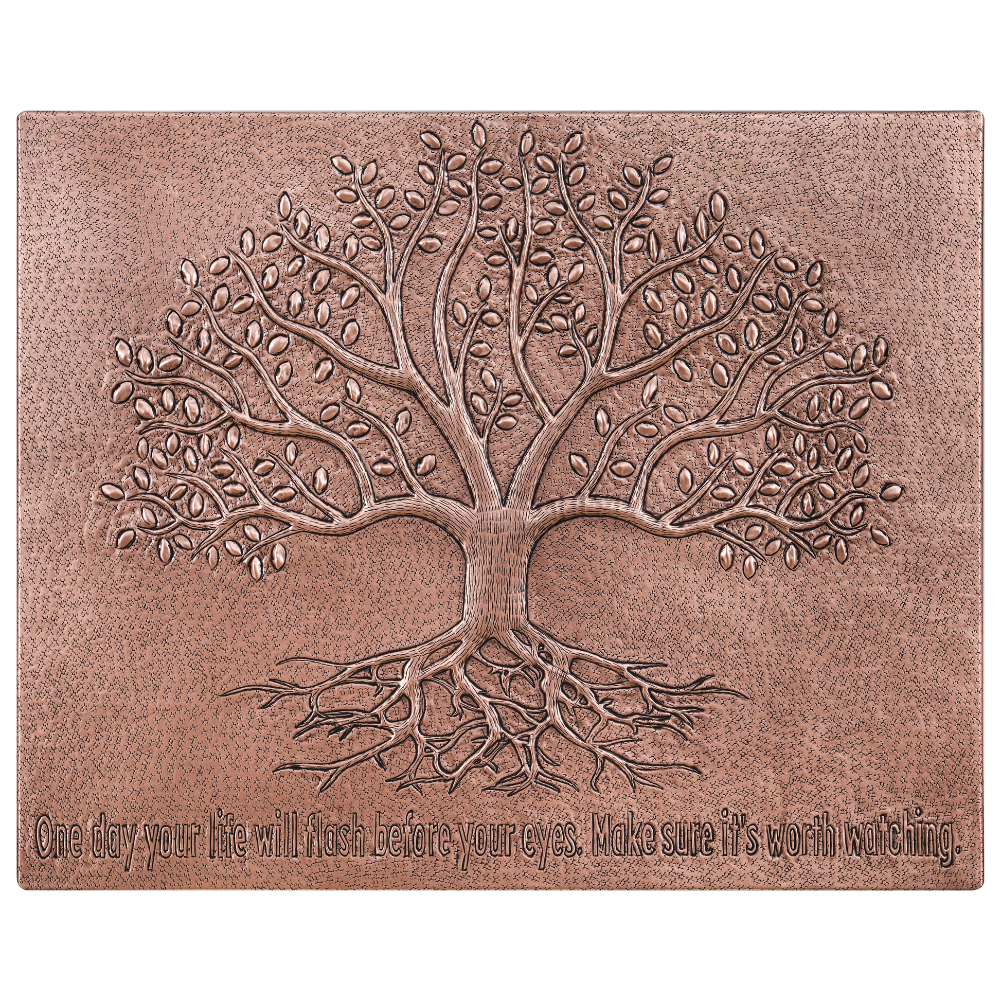 Copper Tree With Roots Backsplash | Handmade Symbolic Copper Kitchen Backsplash Panel - Natuross