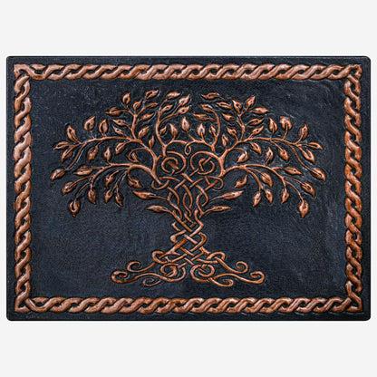 Copper Backsplash (Tree of Life with Celtic Border, Black&Copper Color)