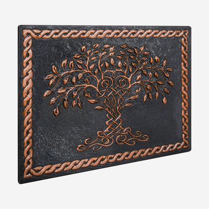 Copper Backsplash (Tree of Life with Celtic Border, Black&Copper Color)