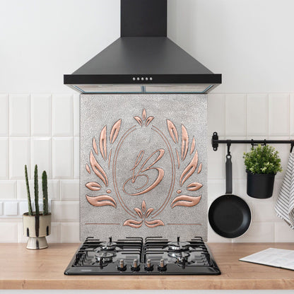 Letter Monogram Copper Backsplash Tile