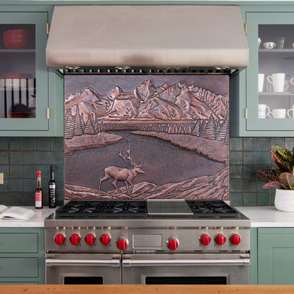 Mountain Scene Kitchen Backsplash Tile