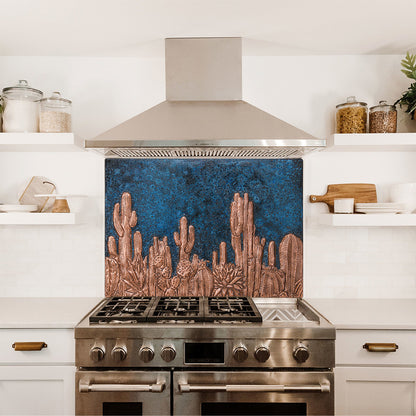 Metal Backsplash Tile Cactuses