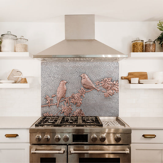 Metal Kitchen Backsplash Tile Birds