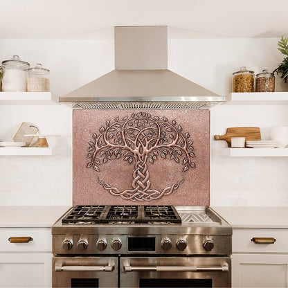 Copper Backsplash Panel (Celtic Tree of Life, Personalized)