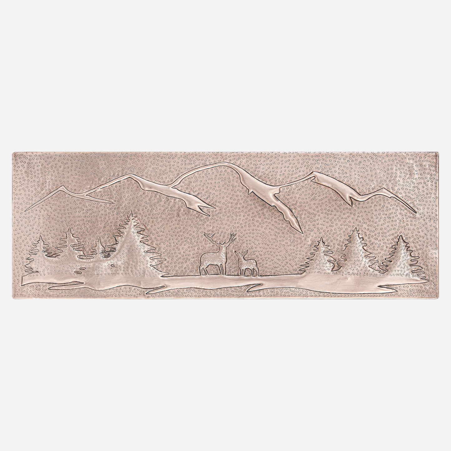 Deer Scene Copper Kitchen Backsplash Tile 10.4"x30.5" Gray - Natuross