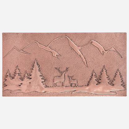 Copper Deer Scene Art Tile 15"x29.5" - Natuross