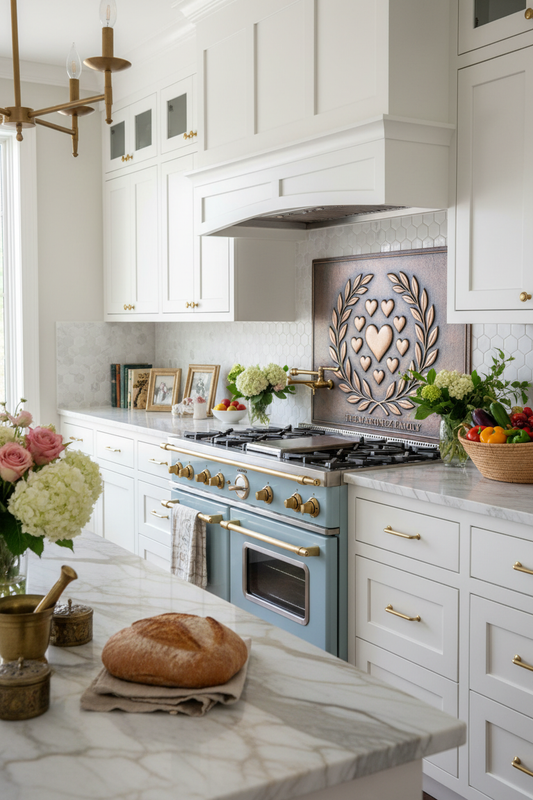 Laurel Heart - over stove side close elegant kitchen