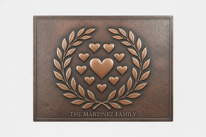 Laurel Heart panel with text
