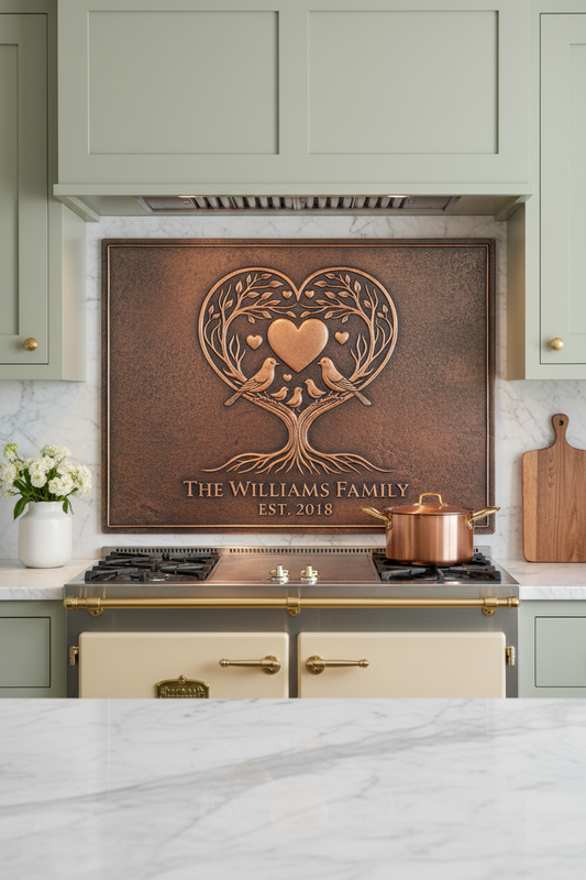 Love Tree Birds - over stove MUCH closer clean kitchen