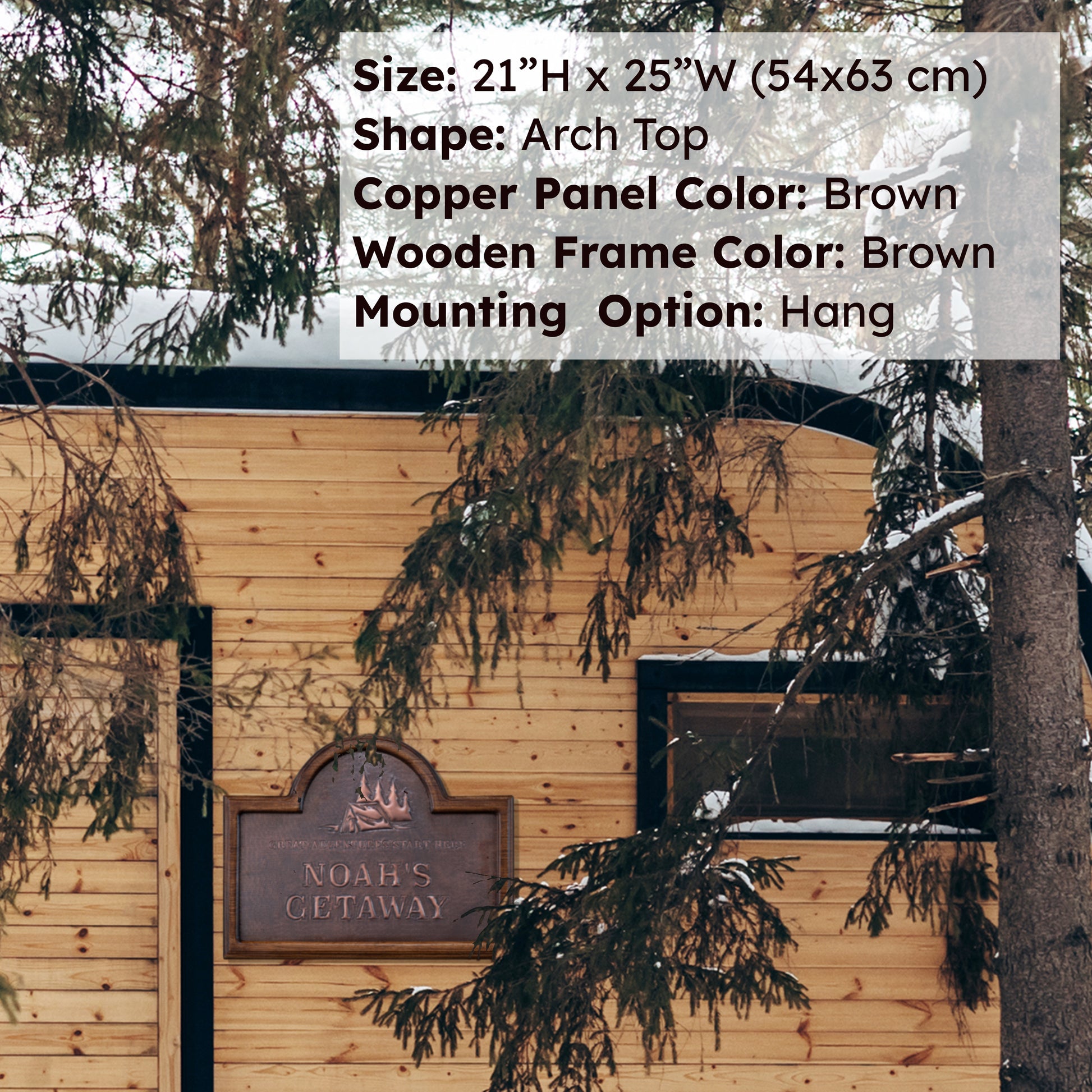 Copper Camping Sign (Tent and Pine Trees) - Natuross