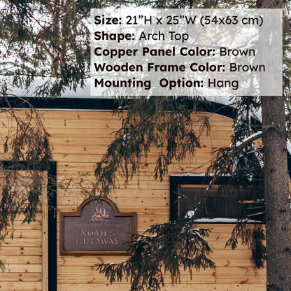 Copper Camping Sign (Tent and Pine Trees) - Natuross