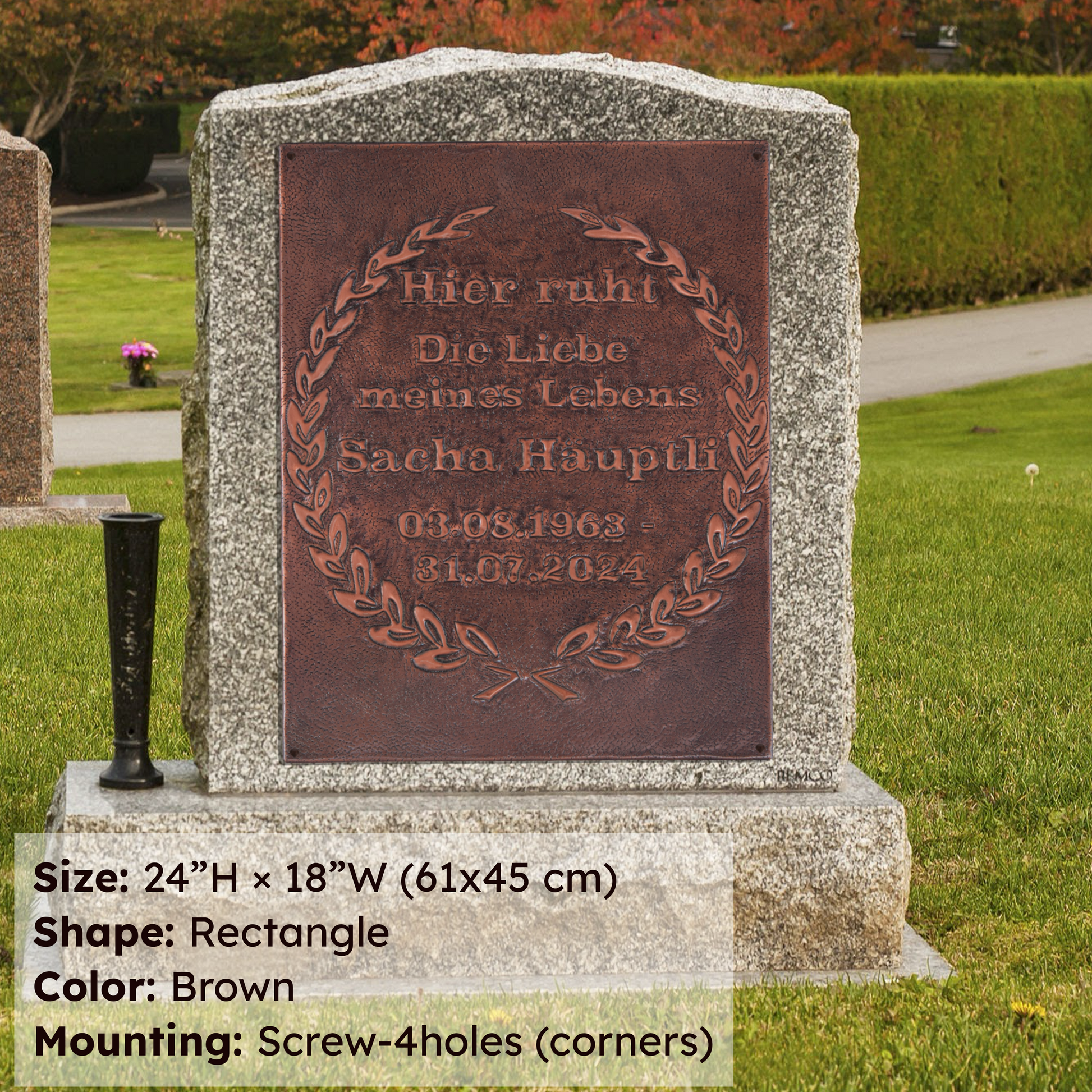 Copper Memorial Sign - Natuross